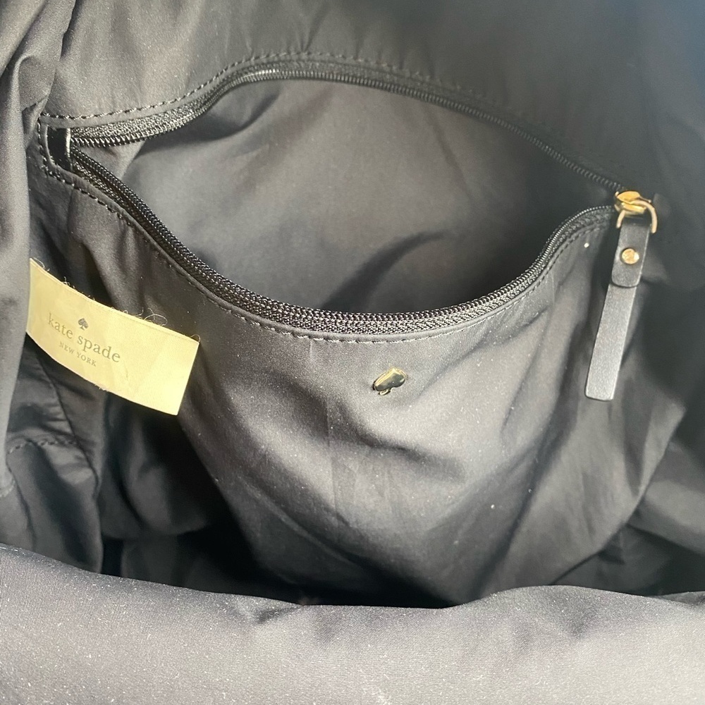 Kate Spade Black & White Striped Backpack - Picture 13 of 16